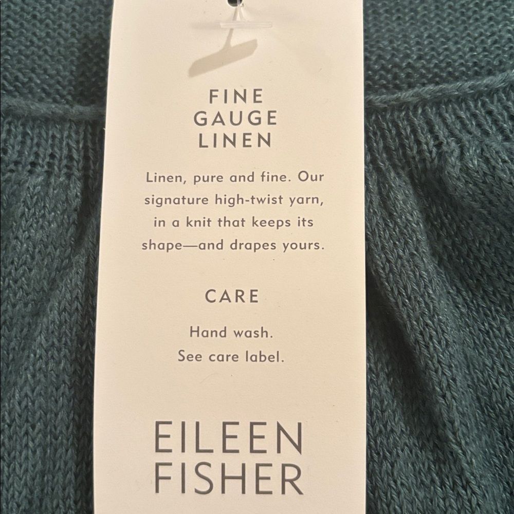 NWT Eileen Fisher Teal Short Sleeve Top - Picture 5 of 6